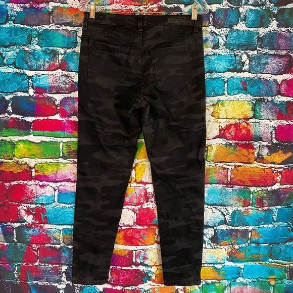 Sanctuary Social Standard Ankle Skinny Black Camo Jeans Size 6 - Picture 8 of 11